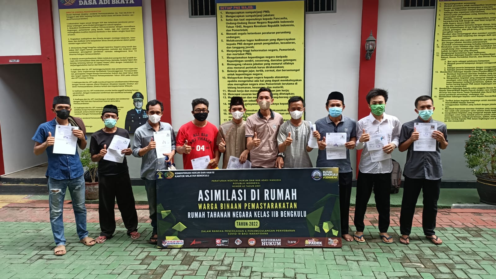 192 Warga Binaan Rutan Bengkulu Dapat  Program Asimilasi