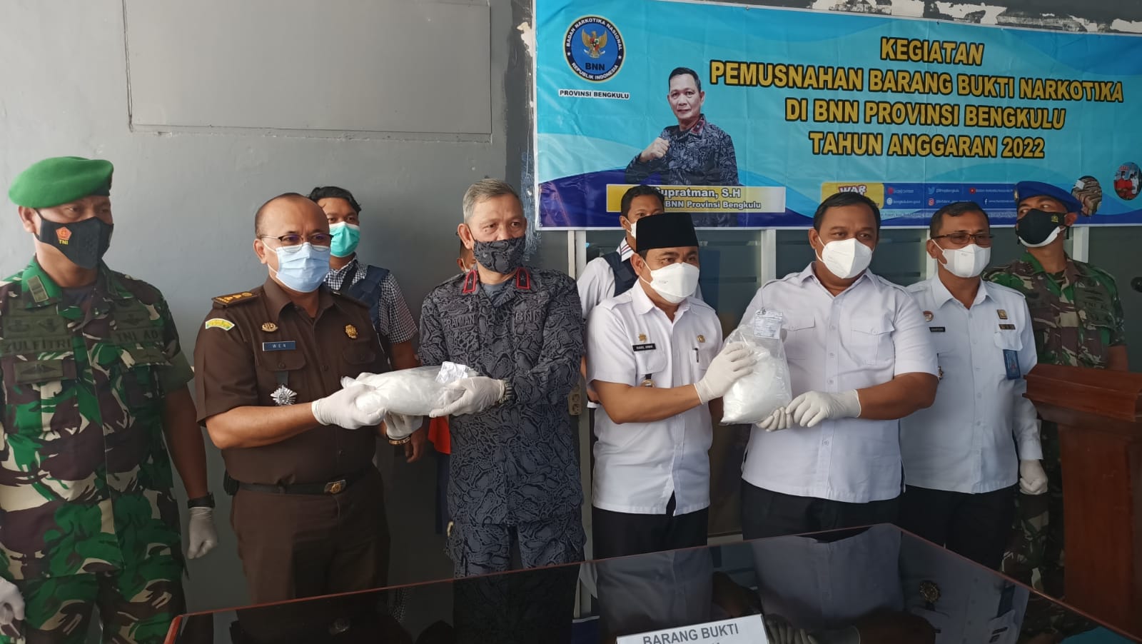 Narkoba Lintas Internasional Seberat Tiga Kilogram Dimusnahkan BNNP Bengkulu