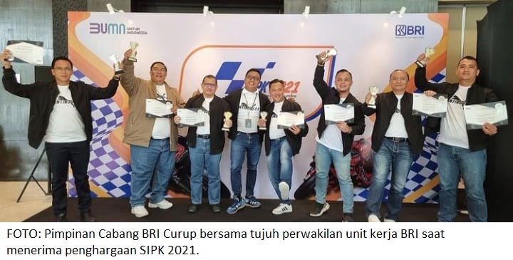 Luar Biasa, 7 Unit Kerja BRI Cabang Curup Raih Penghargaan SIPK dari Kanwil BRI Bandar Lampung