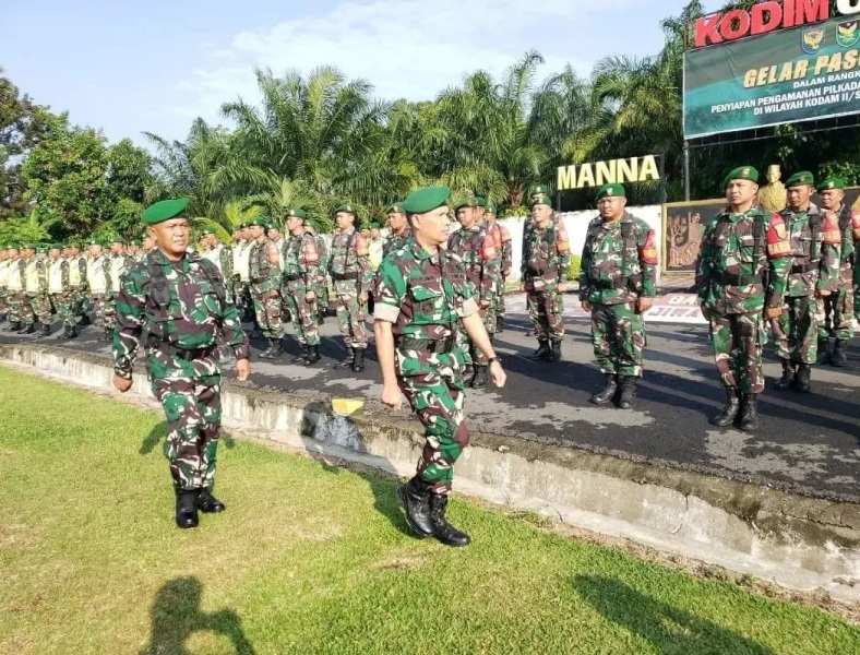 Kodim 0408 Bengkulu Selatan  Apel Gelar Pasukan Pengamanan Pilkada 2024