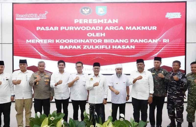 Sinergi Pusat dan Daerah: Menko Pangan Resmikan Pasar Purwodadi Arga Makmur