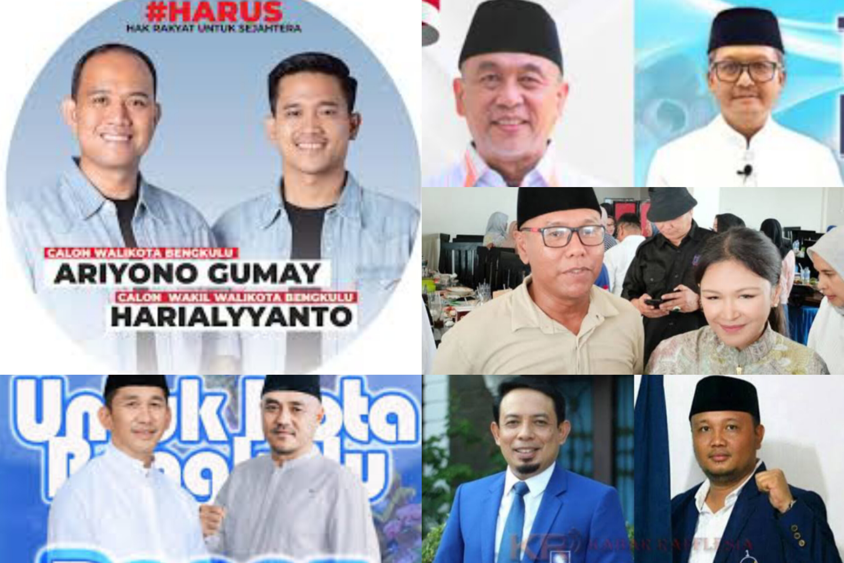 Ini Daftar Nama 5 Paslon Walikota Mulai 'Merayu' Hati Masyarakat Kota Bengkulu 