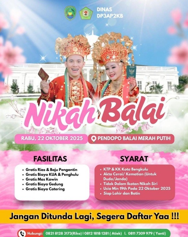 Segera, Pemkot Laksanakan Program Nikah Balai Gratis