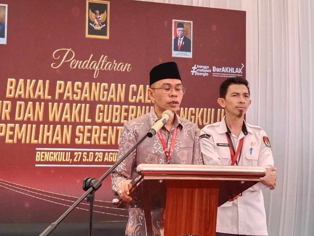 KPU Bengkulu Selesaikan Tahap Awal Pendaftaran Bacalon Gubernur, Siap Verifikasi Berkas