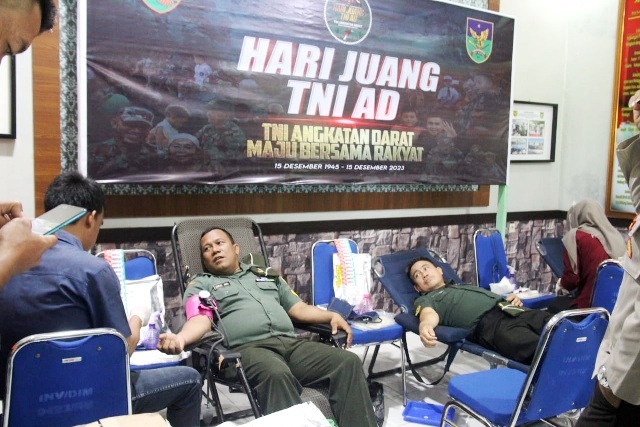 Berikan Sumbangsih untuk Masyarakat, Kodim 0423 Bengkulu Utara Gelar Bhakti Sosial Donor Darah
