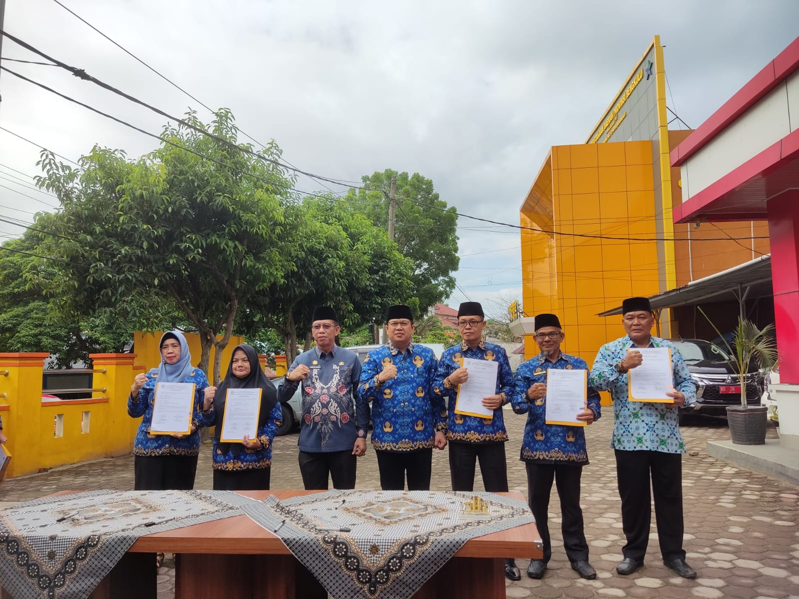 Pejabat Eselon III, Eselon IV dan Sub Koordinator DPK Provinsi Bengkulu Teken Perjanjian Kinerja Tahun 2024