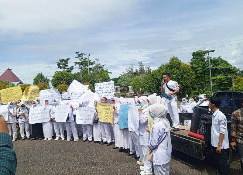 Kecewa Sekali, 128 Orang Honorer R3  Tenaga Kesehatan   Kabupaten Kaur Unjuk Rasa  ke DPRD 