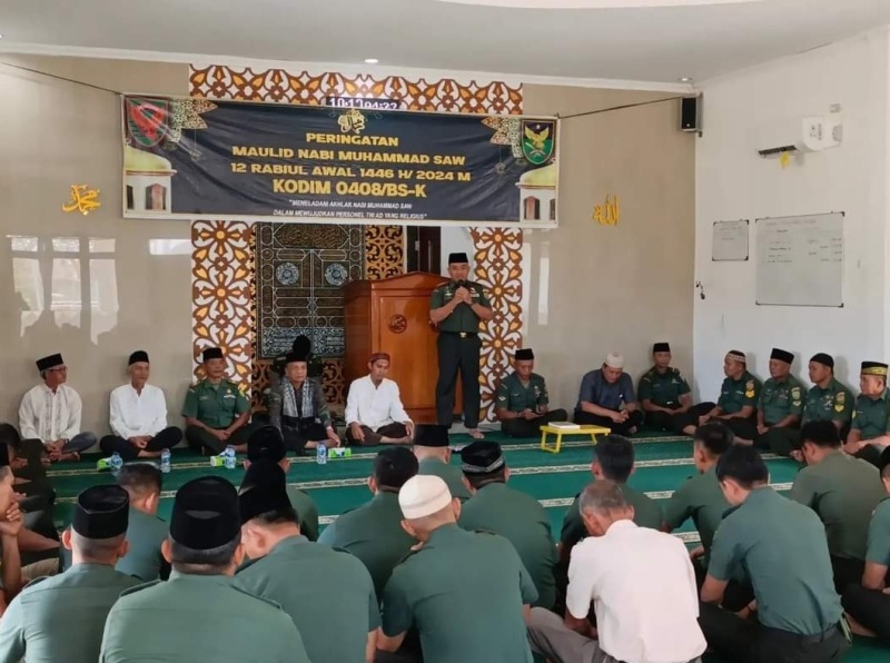 Kodim 0408 Bengkulu Selatan  Peringati Maulid Nabi Muhammad SAW