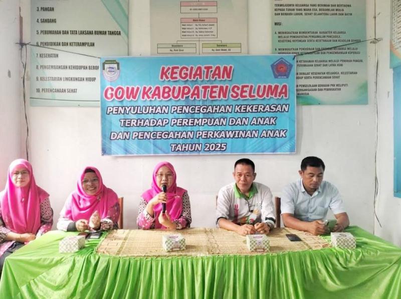 Cegah Kekerasan Terhadap Perempuan dan Anak,  GOW Gelar Penyuluhan di Seluma Timur