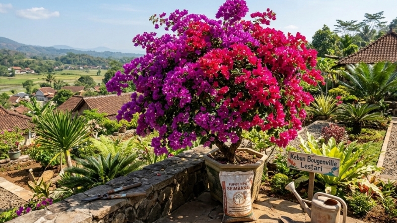 Ini Dia Cara Membuat Tanaman Bougenville Cepat Berbunga Lebat 