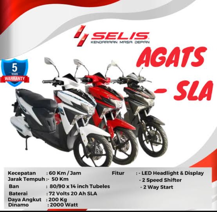 Motor Listrik Selis Tipe Agats Baterai SLA Hanya Rp 9 Jutaan Bisa Cek ...