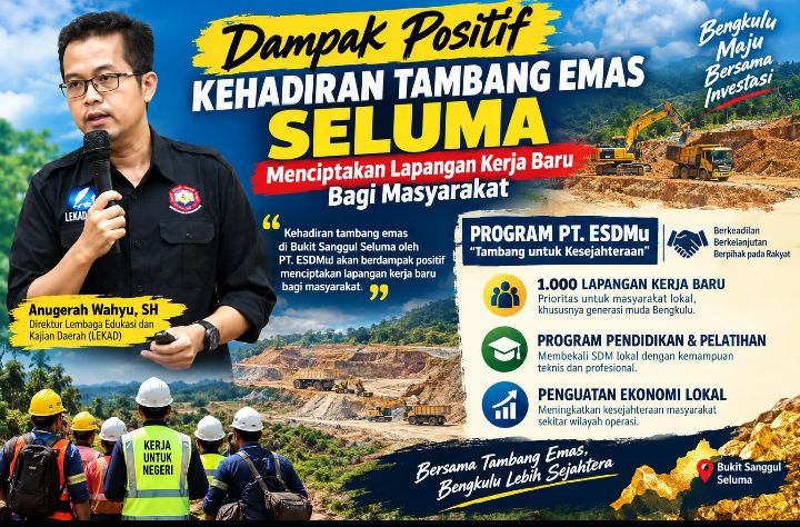 Dampak Positif Kehadiran Tambang Emas Seluma, Menciptakan Lapangan Kerja Baru Bagi Masyarakat