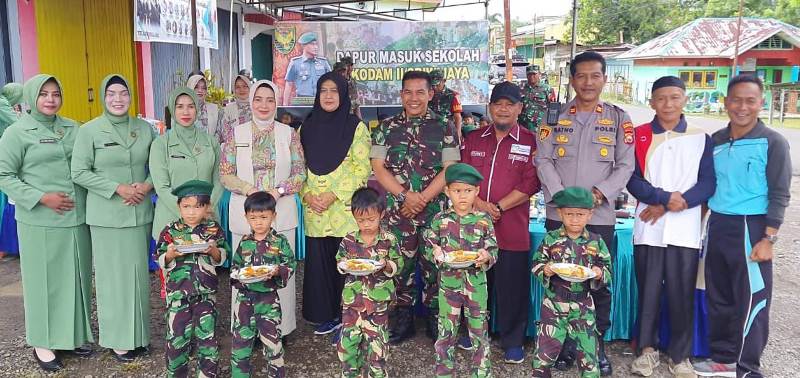 Program Makan Bergizi Gratis Bagi Anak Sekolah di Bengkulu Utara Terus Dillakukan Kodim 0423