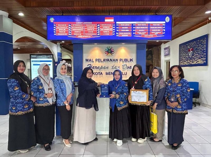 DPMPTSP Kota Bengkulu Terima Piagam Penghargaan  dari KPP Pratama Bengkulu Satu