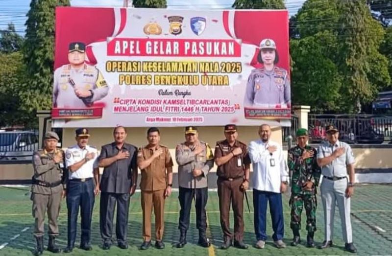 Dihadiri Wabup, Polres Bengkulu Utara Gelar Operasi Keselamatan Nala 2025