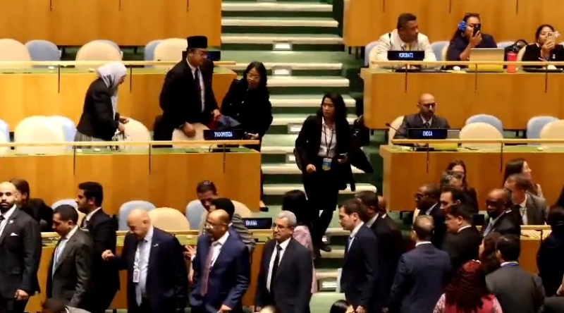 Saat Netanyahu Naik Mimbar, Delegasi Indonesia dan Negara Lain Walk Out di Sidang Umum PBB