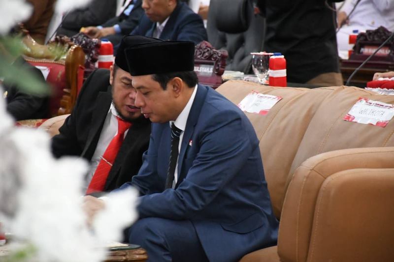 Walikota Mendengarkan Pidato Kenegaraan  Presiden RI Bersama  Unsur Forkopimda 