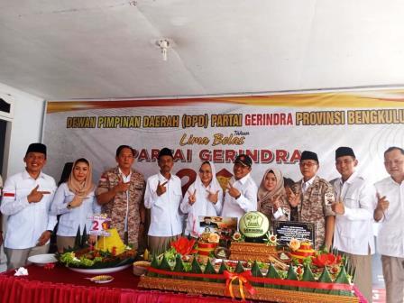 Gerindra Bengkulu Siap Menang Pileg dan Jadikan Prabowo Presiden