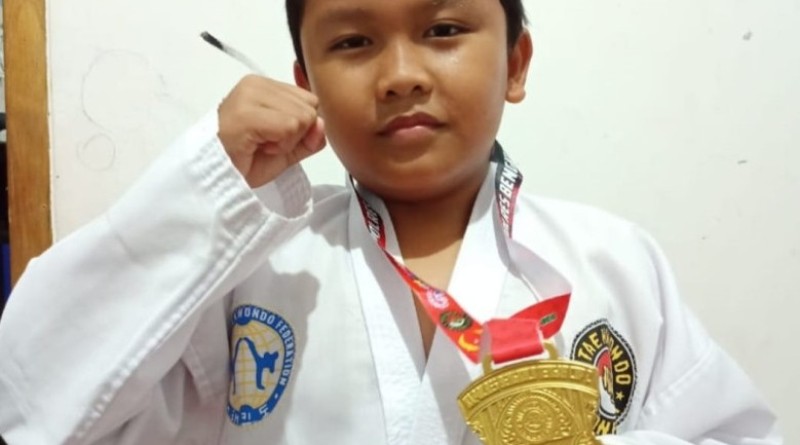 Due Wafi Budiman,  Murid MIN 1 Bengkulu Tengah Raih Medali Emas  Turnamen Taekwondo