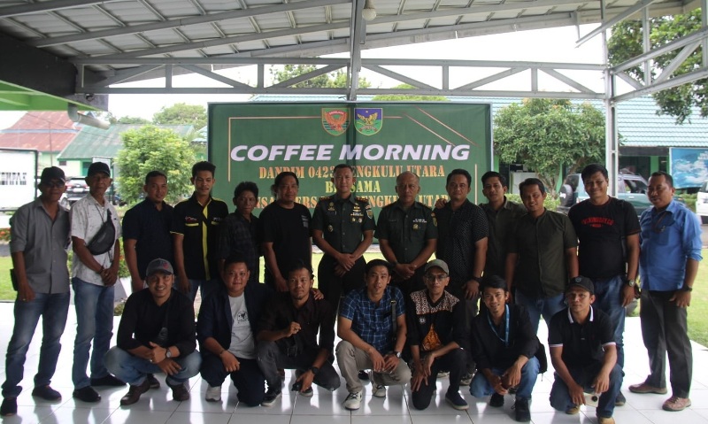 Silaturahmi, Dandim 0423 Bengkulu Utara Coffee   Morning Bersama Insan Pers