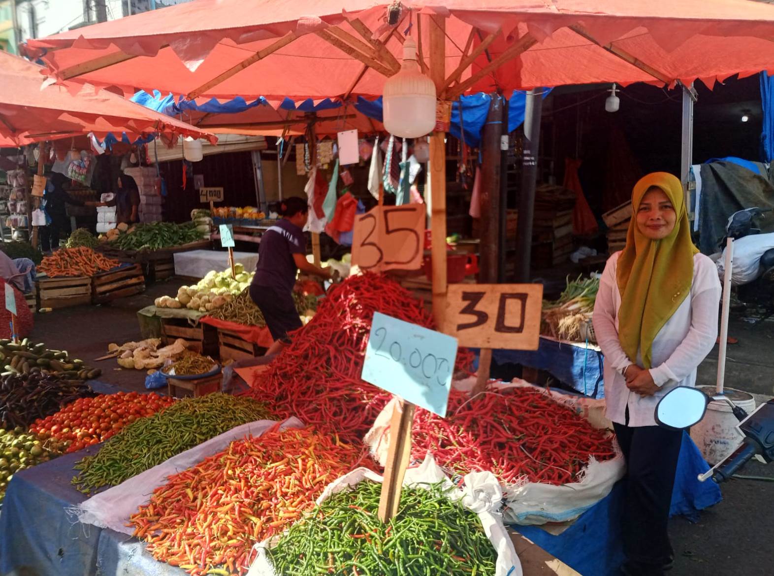 Harga Cabai dan Tomat Naik, Pedagang  di Pasar Panorama Bengkulu Keluhkan Cuaca Ekstrem