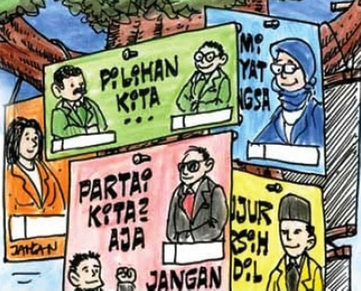 Gubernur Bengkulu Rohidin Perintahkan Satpol PP, Tertibkan Spanduk dan Baliho Bacaleg Nancap Dipohon 