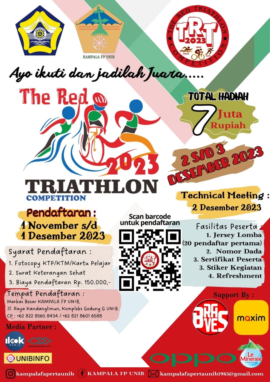 Ayo Daftar Kompetisi Triathlon di Kampus UNIB, Mumpung Masih Ada Waktu