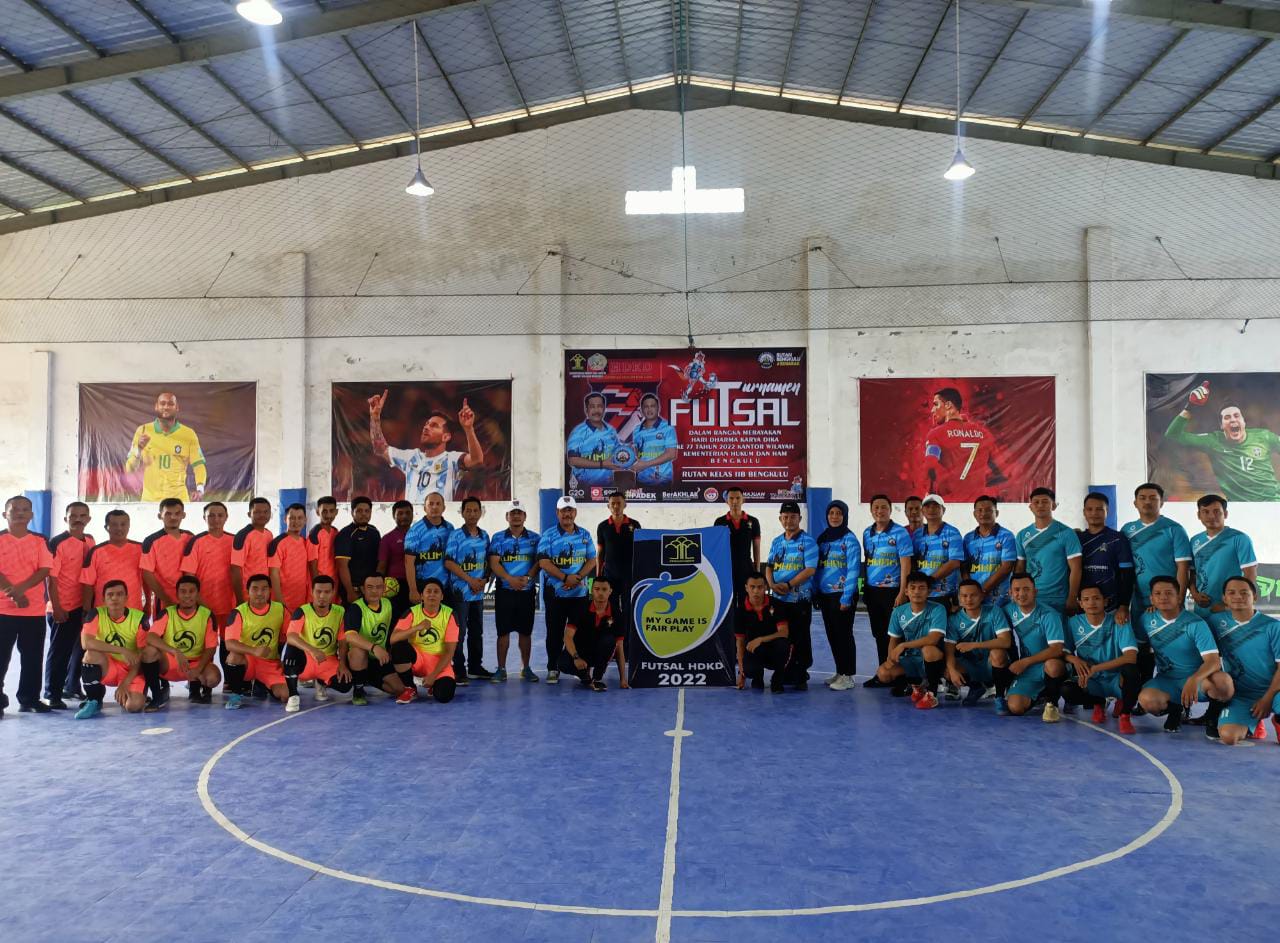 12 Club Perebutkan Piala Bergilir Futsal Turnamen Kemenkumham Bengkulu