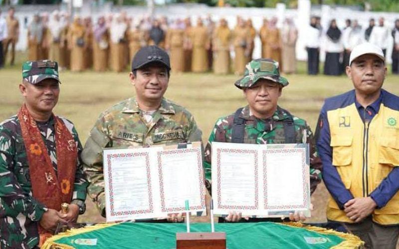 Wujud Sinergi TNI, Pemda dan Rakyat,  TMMD Reguler ke-126 di Bengkulu Utara  Dimulai