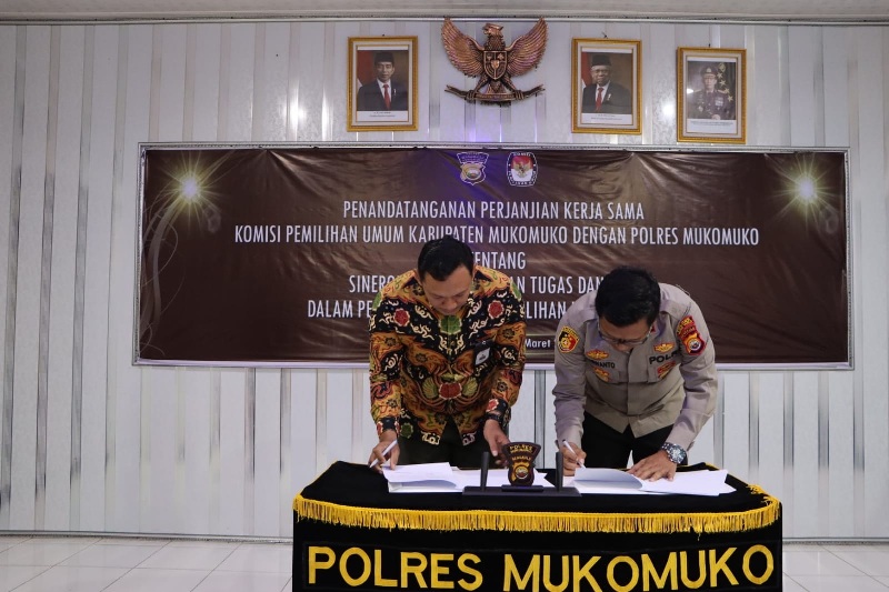 Jalin Kerjasama, Polres Mukomuko Siap Sukseskan Pemilu 2024 Mendatang