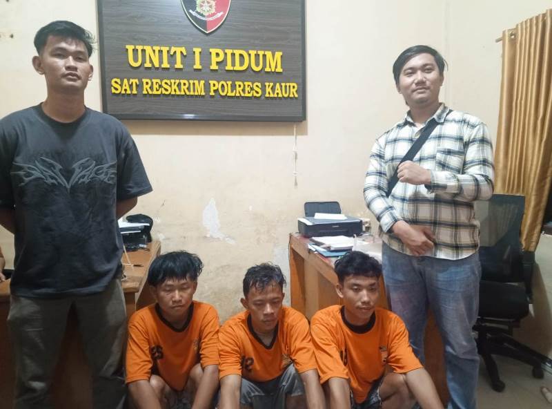 Polres Kaur Amankan Tiga Pemuda Pelaku Dugaan Pencurian