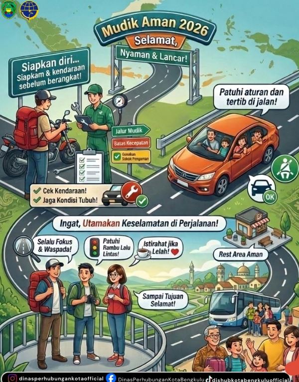 Ini Tips Mudik Aman 2026 dari Diinas Perhubungan Kota Bengkulu