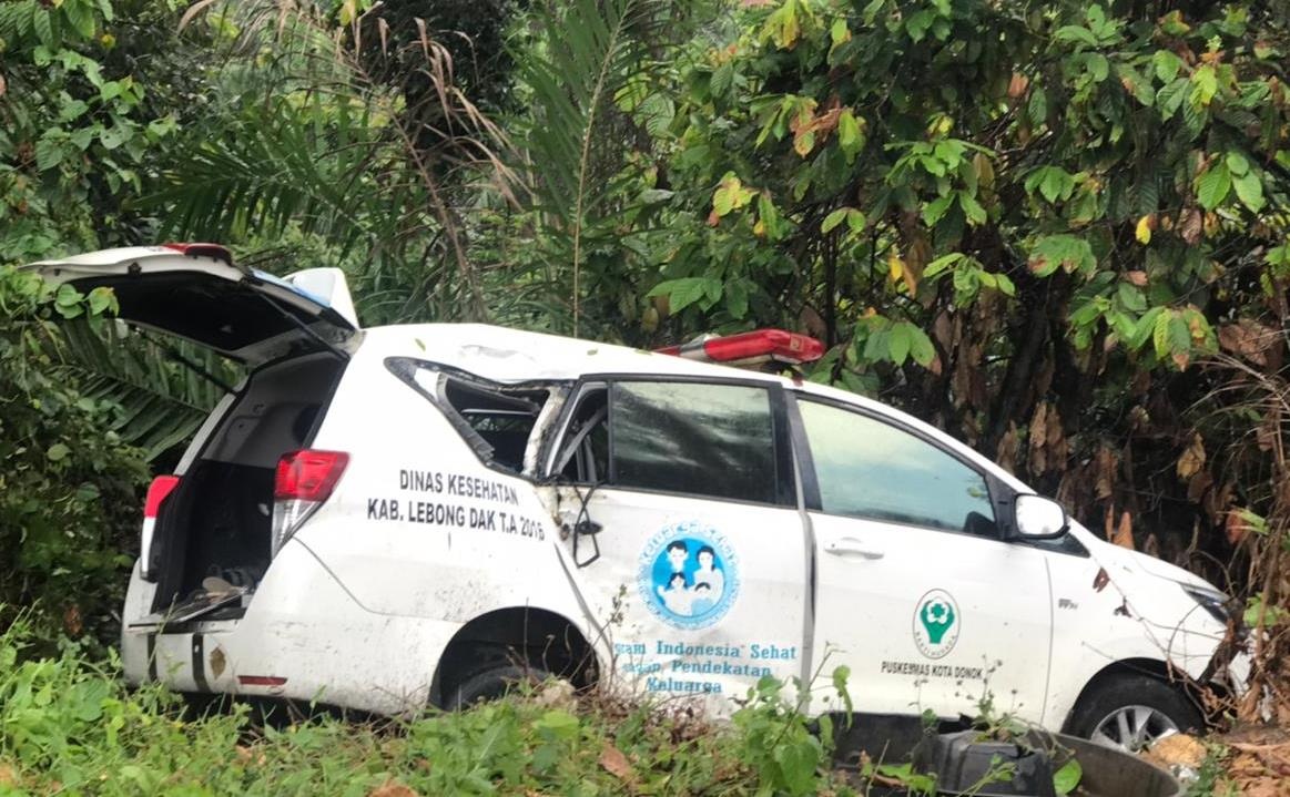 2 Orang Meninggal, Mobil Puskesmas Lebong   Terjun ke Jurang