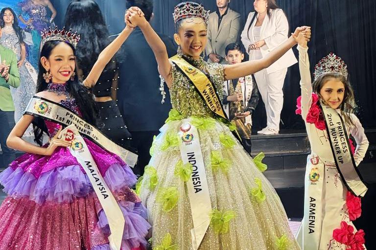 Athiyyah Queenera Alfiansia, Model Asal Bengkulu Meraih Gelar Winner Princess Junior Model Internasional 2024