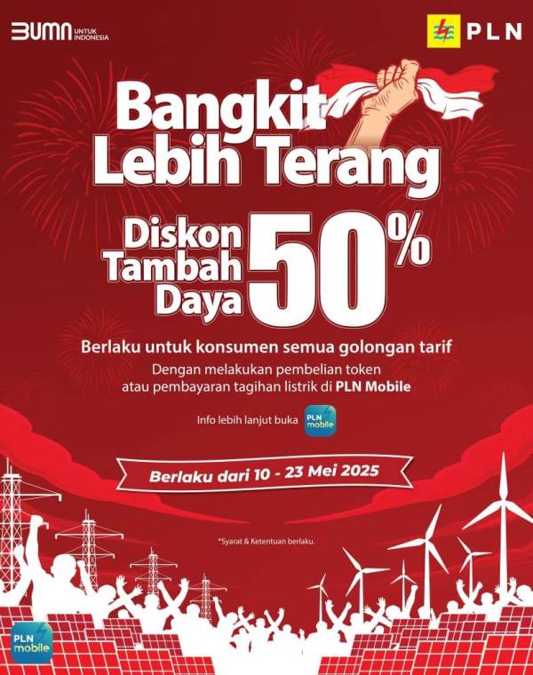 Segera Manfaatkan!  Promo Tambah Daya Listrik Diskon 50% Berakhir 5 Hari Lagi