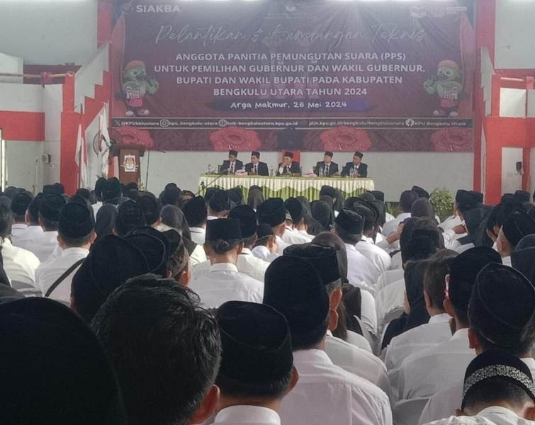KPU Bengkulu Utara Lantik 660 Anggota PPS  Untuk Pilkada 2024