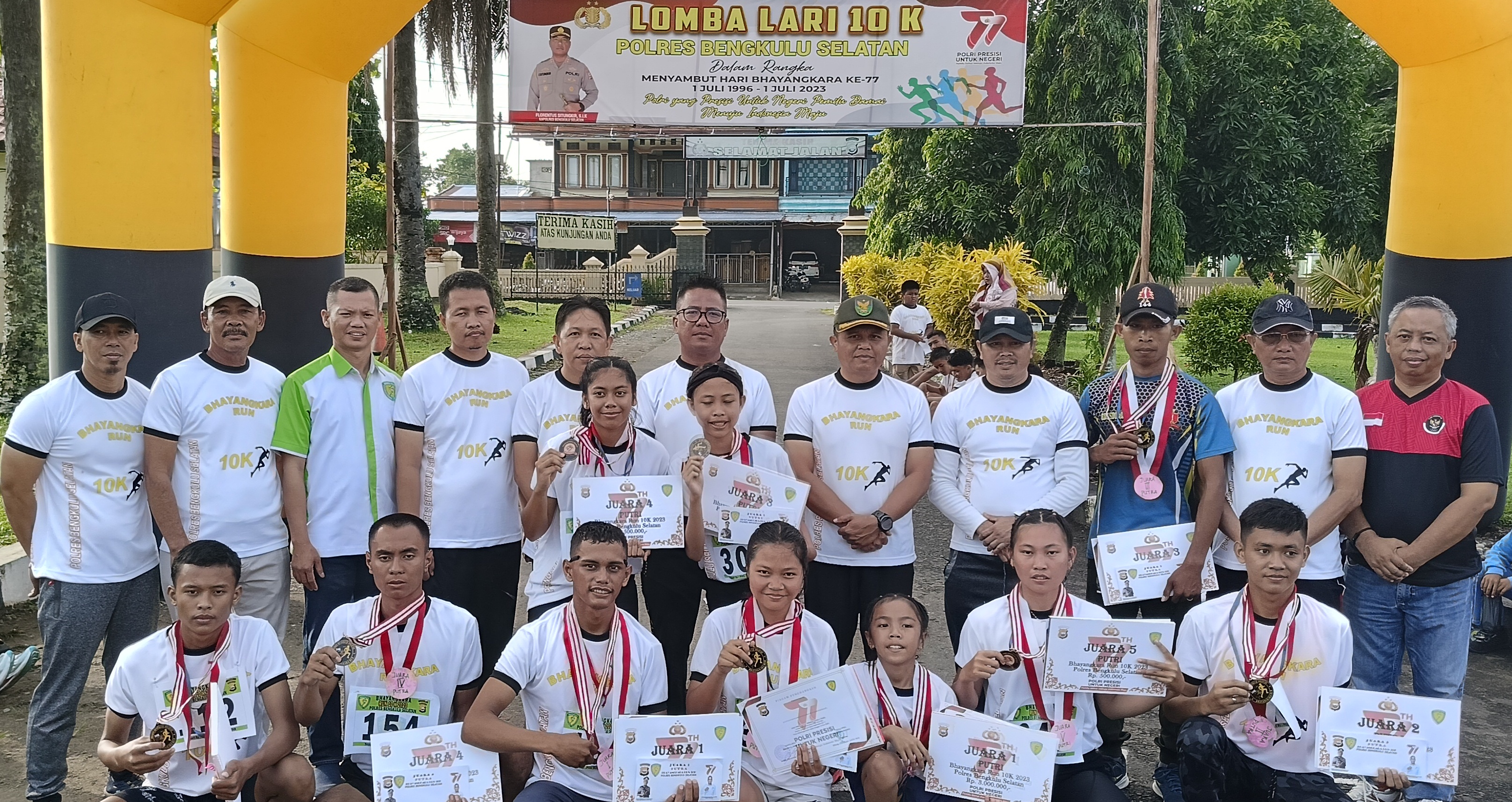 Ini Dia Pemenang Lomba Lari 10 K Polres Bengkulu Selatan