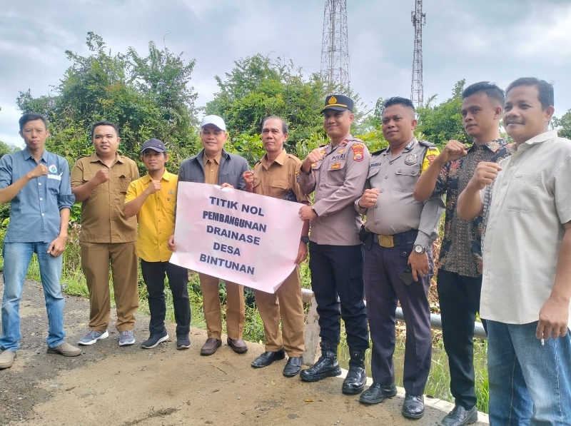 Lakukan Titik Nol, Desa Bintunan Bangun 2 Unit Sumur Bor dan Galian Drainase