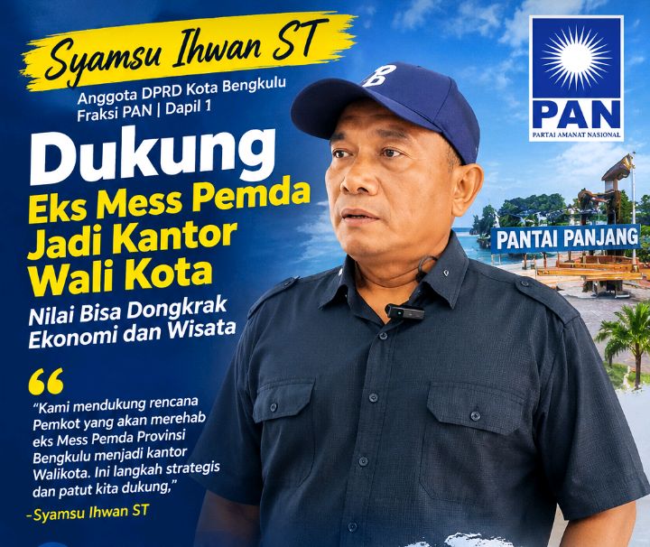 Syamsu Ihwan ST Dukung Eks Mess Pemda Jadi Kantor Wali Kota, Bisa Dongkrak Ekonomi dan Wisata