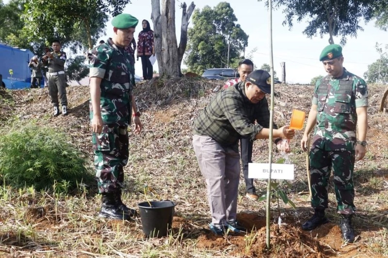 Bupati Erwin Oktavian Canangkan Gerakan Menanam Pohon Produktif di Lahan Kosong 