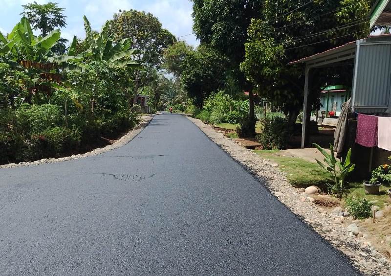 Pembangunan Jalan Hotmik di Desa Lubuk Mukti Sudah Dituntaskan Dinas PUPR Mukomuko
