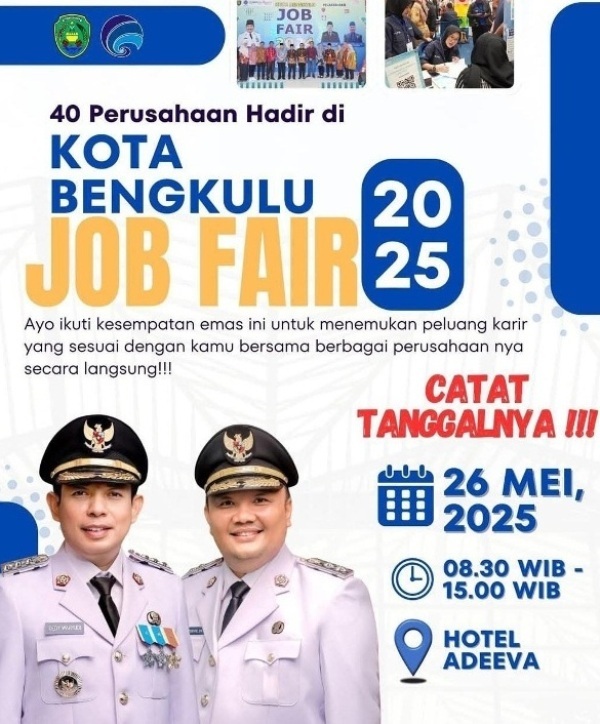 Siap-Siap, Disnaker Kota Bengkulu Adakan Job Fair Tanggal 26 Mei 2025 