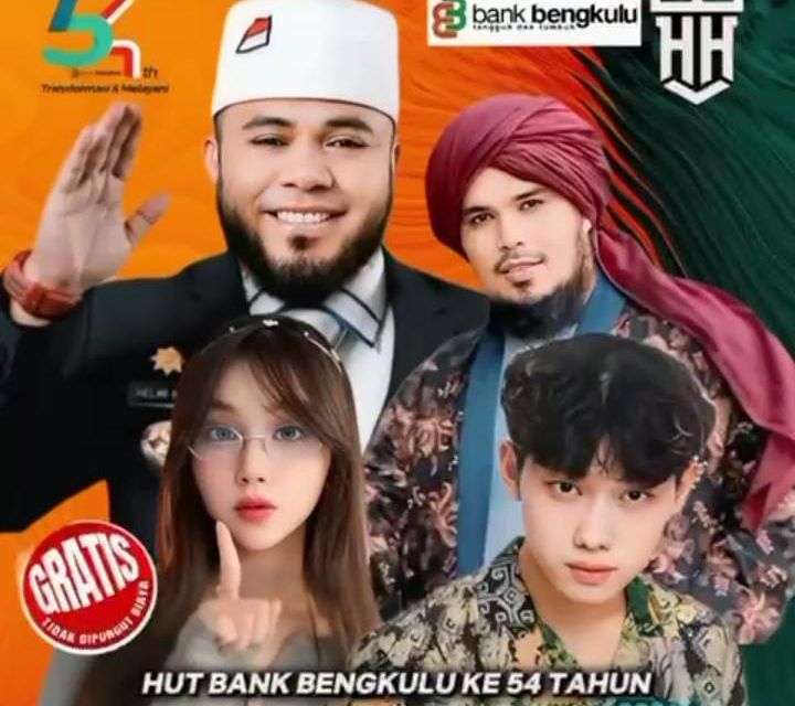 Jalan Sehat Merah Putih HUT Bank Bengkulu ke 54 Bersama Willie Salim