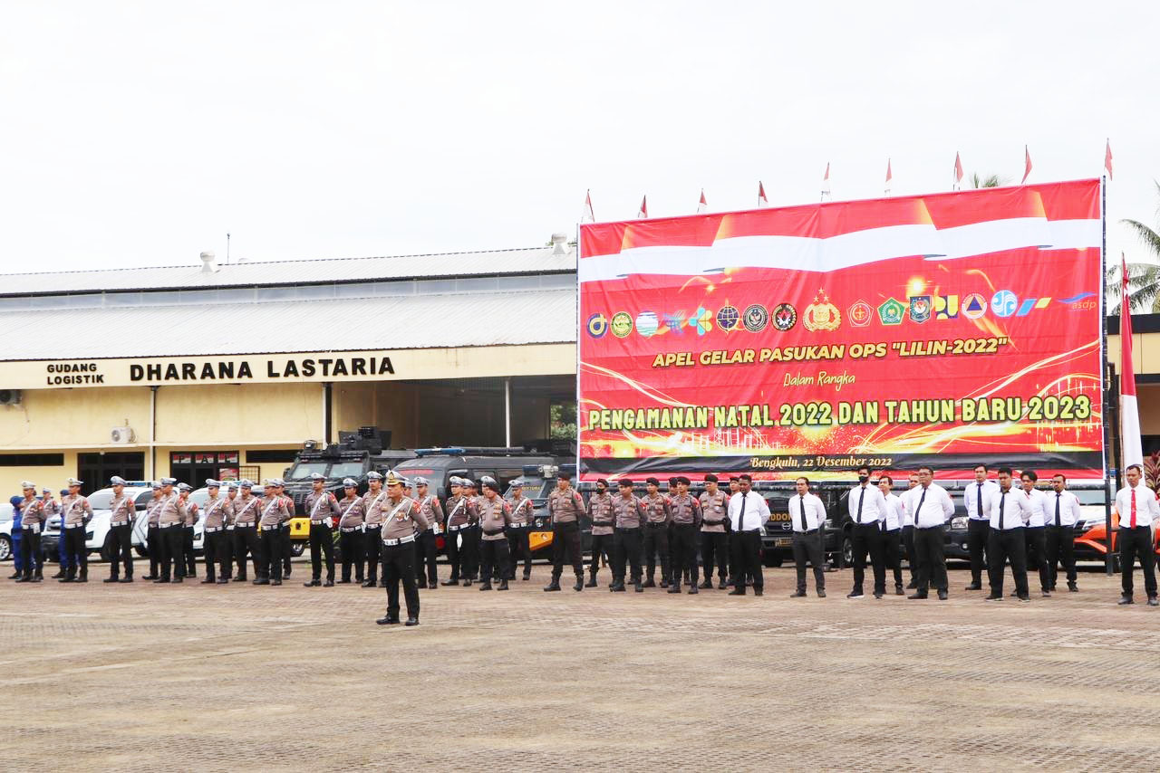 Polda Bengkulu  Turunkan 1.834 Personel Gabungan 