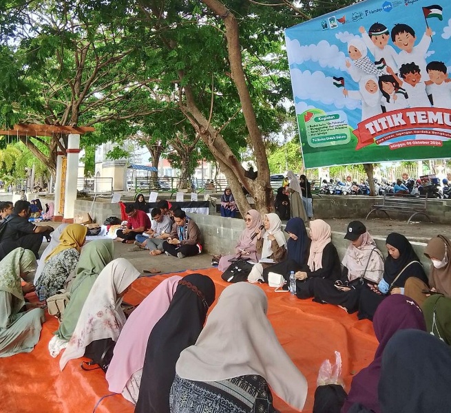 Pertama Digelar, Komunitas Bengkulu Berkolaborasi Bersatu  Dalam Titik Dukung Perjuangan  Palestina