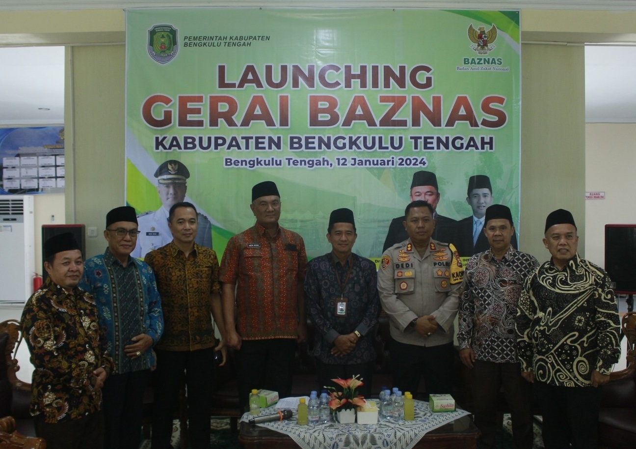 Bengkulu Tengah  Launching Gerai Baznas, Target Kumpulkan Dana Rp 2 Miliar