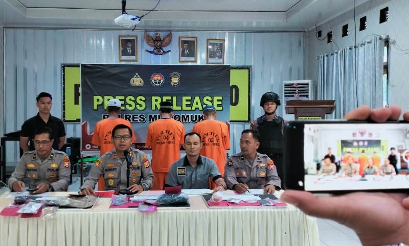  3 Pengedar Narkoba Diringkus, Polres Mukomuko Dapat 