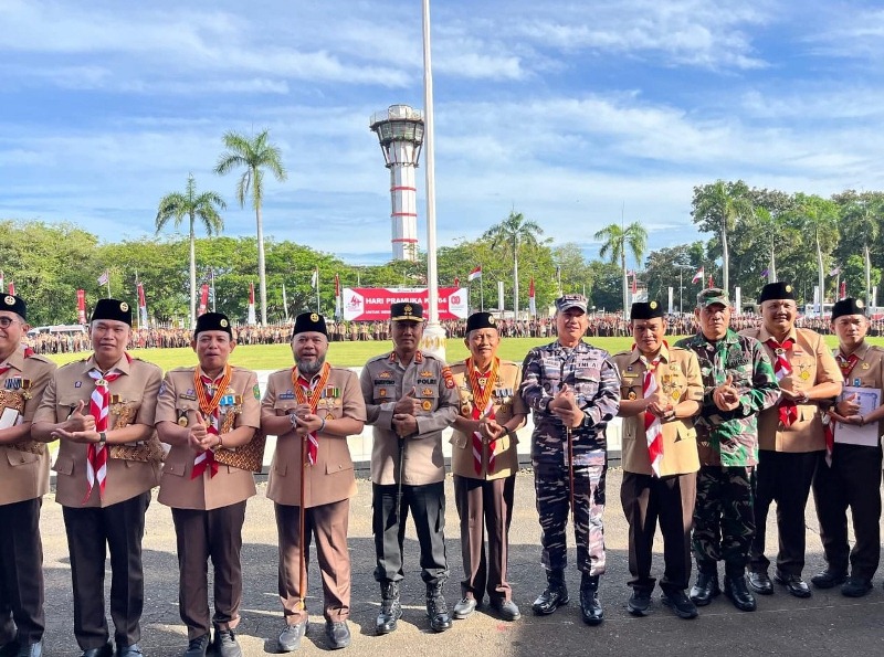 Walikota dan Wakil Walikota Bengkulu Hadiri Upacara Peringatan Hari Pramuka ke-64