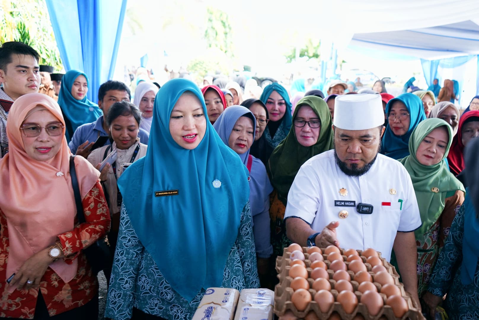 Bazar Ramadan TP PKK Provinsi Bengkulu Tawarkan Harga Sembako yang Murah dan Layanan Kesehatan Gratis