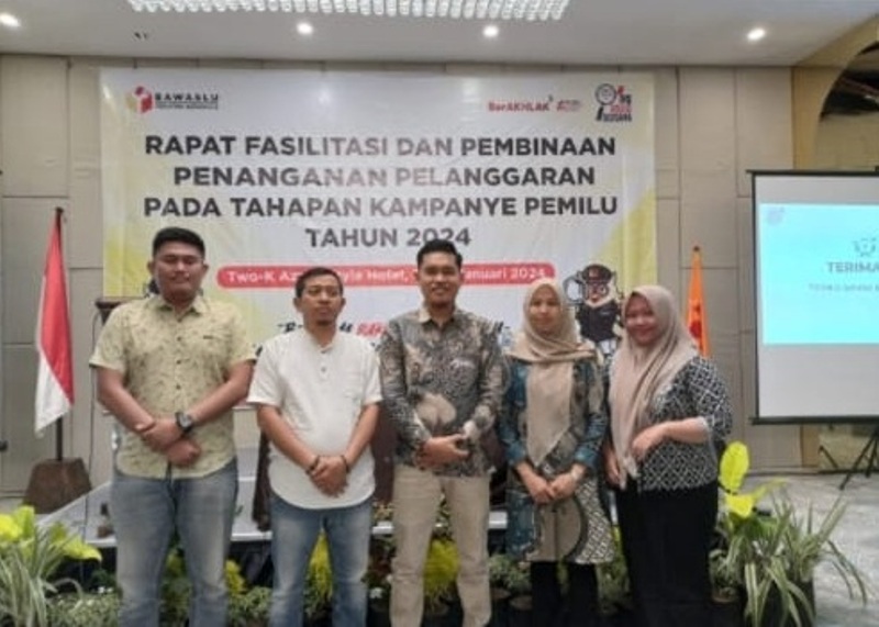  Bawaslu Kaur Hadiri Rapat Fasilitasi dan Pembinaan Penanganan Pelanggaran Kampanye Pemilu 2024